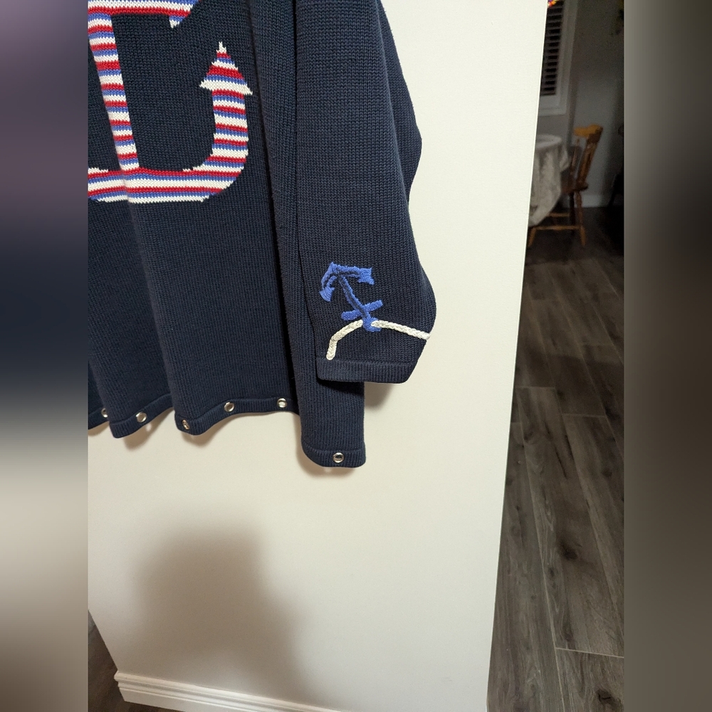 - - The Quacker Factory Tunic Length Sweater. Nautical theme (Anchors). Si… - Picture 3 of 8